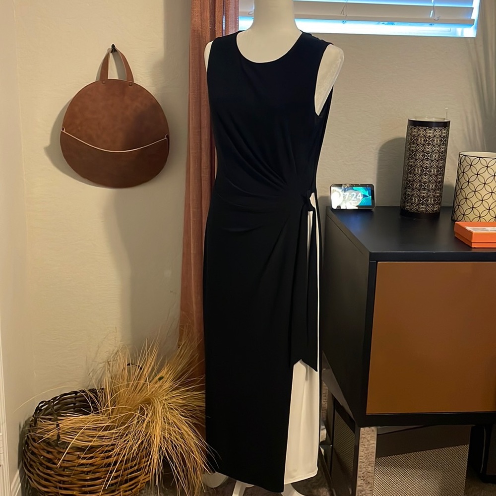 Long Black and Cream Dress